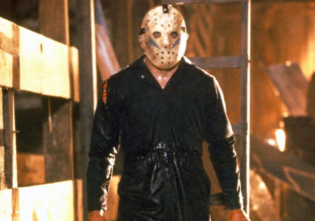 <p>RGR Collection / Alamy</p> Dick Wieand plays Jason in 'Friday the 13th: A New Beginning'
