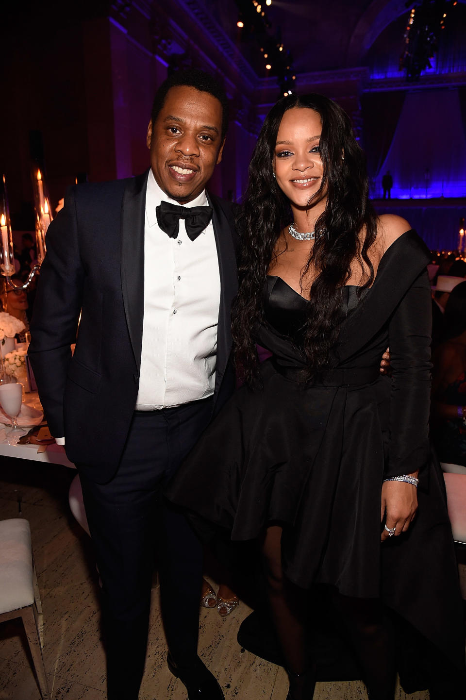 JAY-Z posed with host Rihanna at her 3rd Annual Diamond Ball benefitting the Clara Lionel Foundation at Cipriani Wall Street in NYC on September 14, 2017. (Photo: Kevin Mazur/Getty Images for Clara Lionel Foundation)