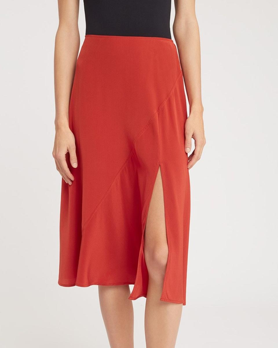Cuyana Silk Asymmetrical Skirt