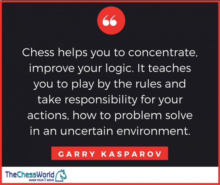 A quote by Garry Kasparov. (TheChessWorld.com Facebook Page)