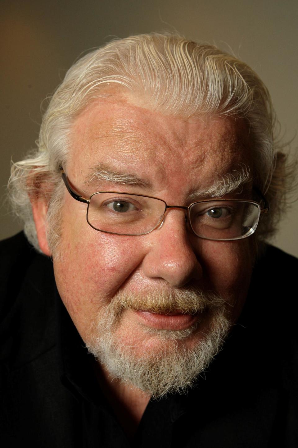 Actor Richard Griffiths poses for a photograph in New York, in this Wednesday, June 18, 2008 file photo. Griffiths, the British actor who played the boy wizard’s unsympathetic Uncle Vernon in the "Harry Potter" movies, has died. He was 65. Agent Simon Beresford announced Friday March 28 2013 that Griffiths died Thursday of complications following heart surgery at University Hospital of Coventry in central England. (AP Photo/Kathy Willens, file)