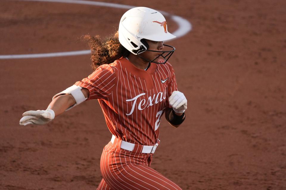 Outfielder Kayden Henry has emerged as a dangerous leadoff threat for the Longhorns. She went 7-for-11 with seven runs and four RBIs in a three-game sweep of BYU.