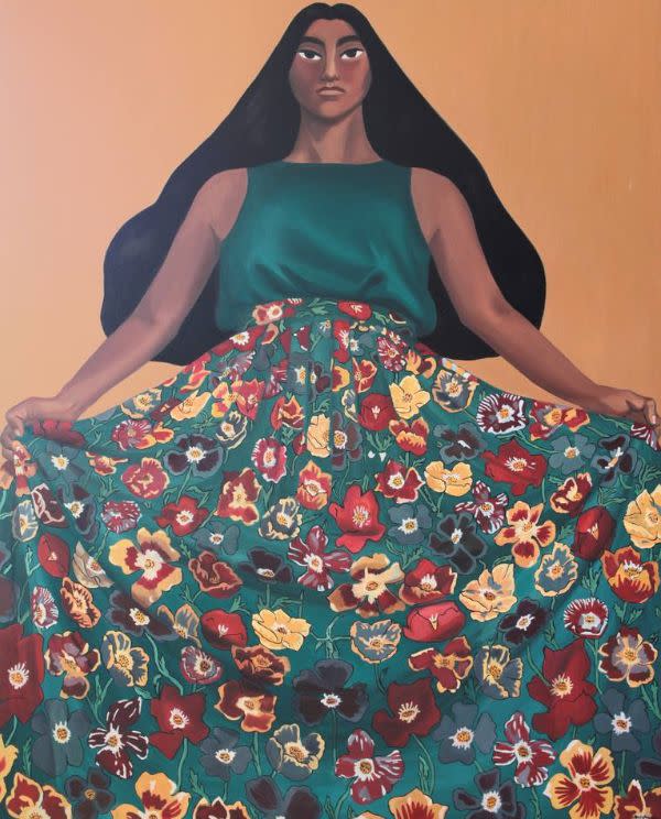Rocio Navarro is one of <a href="https://fave.co/3bYTlki" target="_blank" rel="noopener noreferrer">Saatchi Art's "Rising Stars"﻿</a> this year, and a personal favorite of Anderson. Navarro's work will be featured in Saatchi Art's October catalog. <br /><br />Navarro is from Mexico but is now based in France. Lots of Navarro's work uses oil on canvas and features portraits with plenty of bright colors. <br /><br />Find this <a href="https://fave.co/3itCN6k" target="_blank" rel="noopener noreferrer">portrait for $3,800</a> and more of <a href="https://fave.co/2RpSHTp" target="_blank" rel="noopener noreferrer">Navarro's artwork</a> at Saatchi Art.