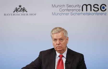 U.S Senator Lindsey Graham attends the 53rd Munich Security Conference in Munich, Germany, February 19, 2017. REUTERS/Michaela Rehle