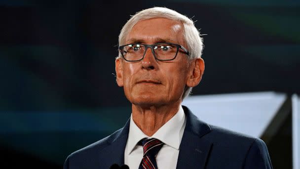 PHOTO: Wisconsin Governor Tony Evers waits to speak on the third day of the Democratic National Convention at the Wisconsin Center in Milwaukee, Aug. 19, 2020. (Pool via Reuters, FILE)