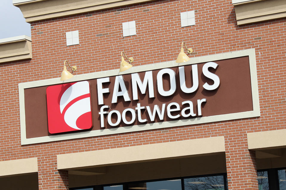 Outside a Famous Footwear in Levittown, N.Y on March 16, 2020. - Credit: Bruce Bennett/Getty Images