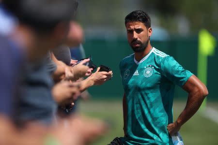 Soccer Football - World Cup - Germany News Conference - Sochi, Russia - June 21, 2018 Germany's Sami Khedira during a news conference. REUTERS/Hannah McKay