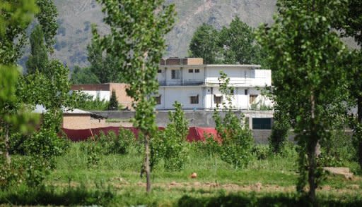 The three-storey building in Abbottabad, Pakistan, where Osama bin Laden was living when he killed in the early hours of May 2, 2011, by US special forces. AFP Photo / Farooq Naeem