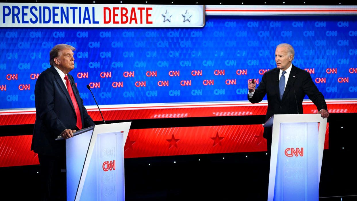 Donald Trump and President Joe Biden debate. 