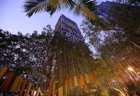 Antilia, the house of the Chairman of Reliance Industries Mukesh Ambani, is decorated ahead of his daughter's wedding, in Mumbai, India, December 11, 2018. REUTERS/Francis Mascarenhas