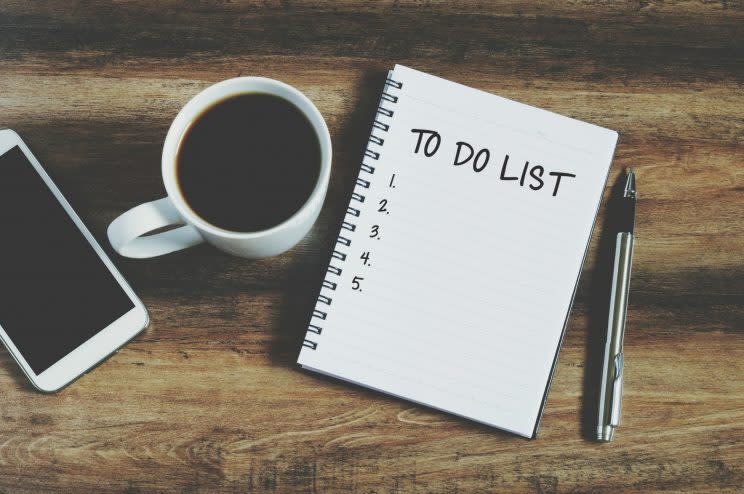 Even your To-do list can benefit from a good decluttering [Photo: Getty]