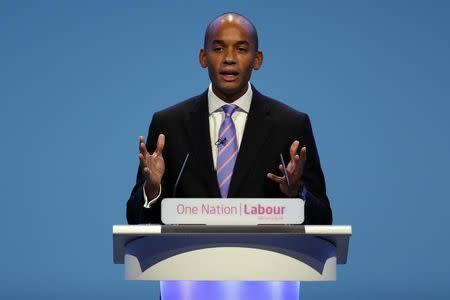 Chuka Umunna speaks during the annual Labour Party Conference in Brighton, southern England September 23, 2013. REUTERS/Stefan Wermuth