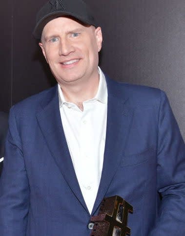 Mark Ruffalo and Marvel boss Kevin Feige at the Hollywood Film Awards in 2019: Amy Sussman/Getty Images