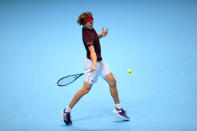 Tennis - ATP World Tour Finals - The O2 Arena, London, Britain - November 14, 2017 Germany's Alexander Zverev in action during his group stage match against Switzerland's Roger Federer REUTERS/Hannah McKay