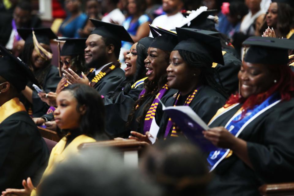 LeMoyne-Owen College hosts its commencement ceremony on Saturday, May 13, 2023, at Mount Vernon Baptist Church-Westwood in Memphis, Tenn.