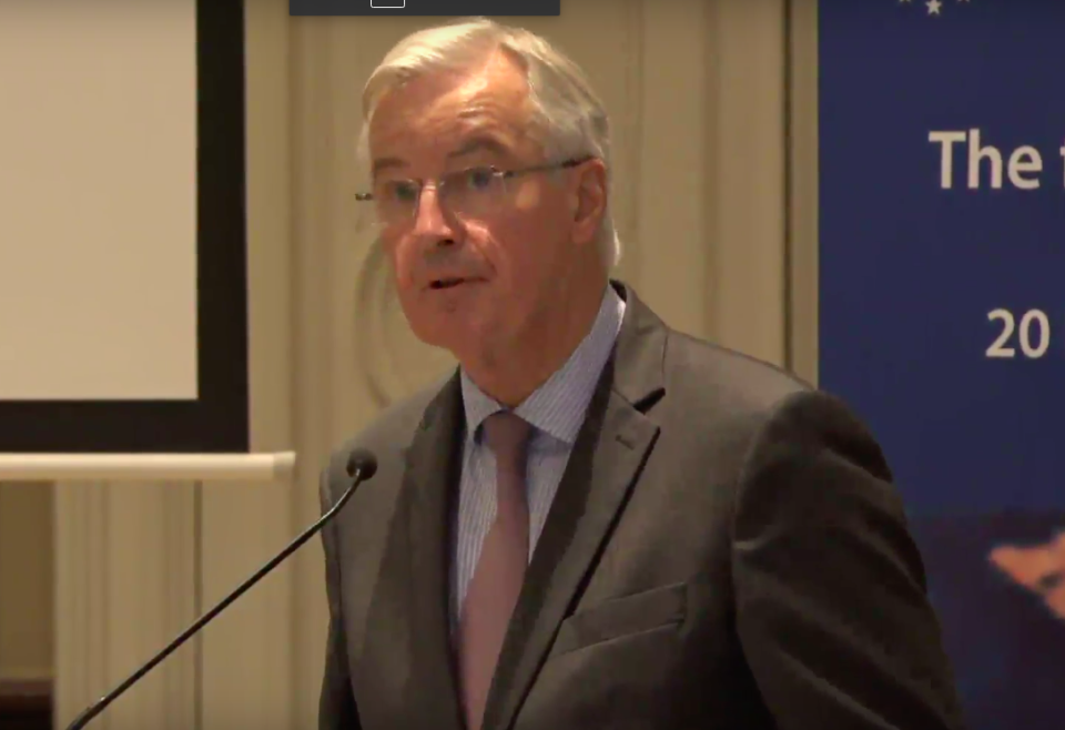 Michel Barnier speaking at the Centre for European Reform in Brussels (CER)