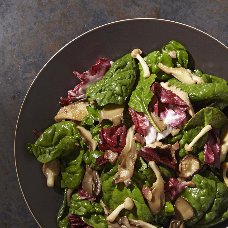 Spinach & Warm Mushroom Salad