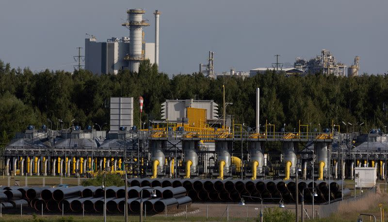 FILE PHOTO: A view of the gas compressor station in Gabinek near Wloclawek