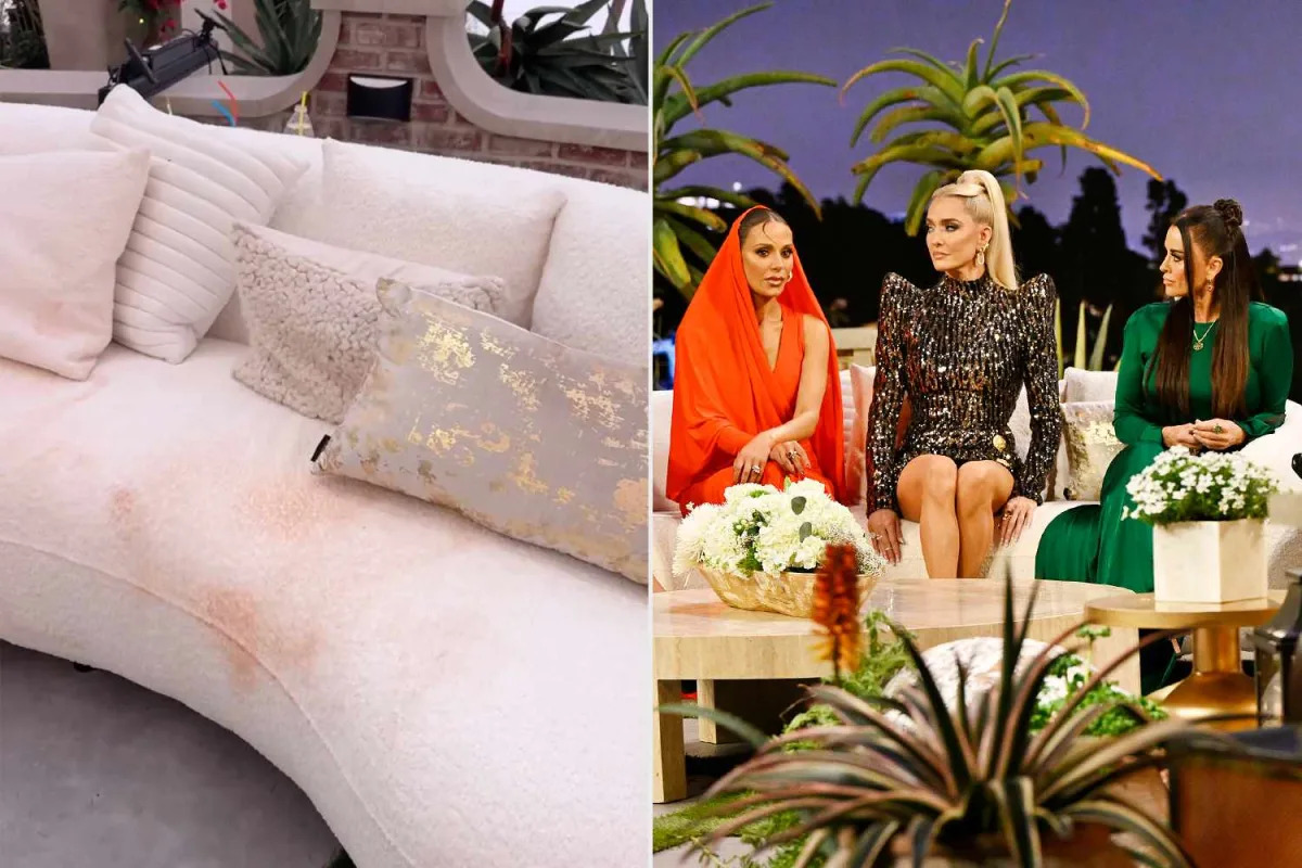 “Real Housewives of Beverly Hills” Season 13 Reunion Couches Covered in Makeup and Spray Tan Stains After Taping