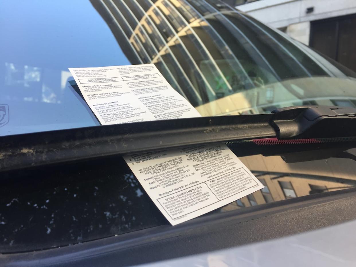 The City of Ottawa is forgiving 71,835 outstanding parking tickets from before 2001. (Ashley Burke/CBC - image credit)