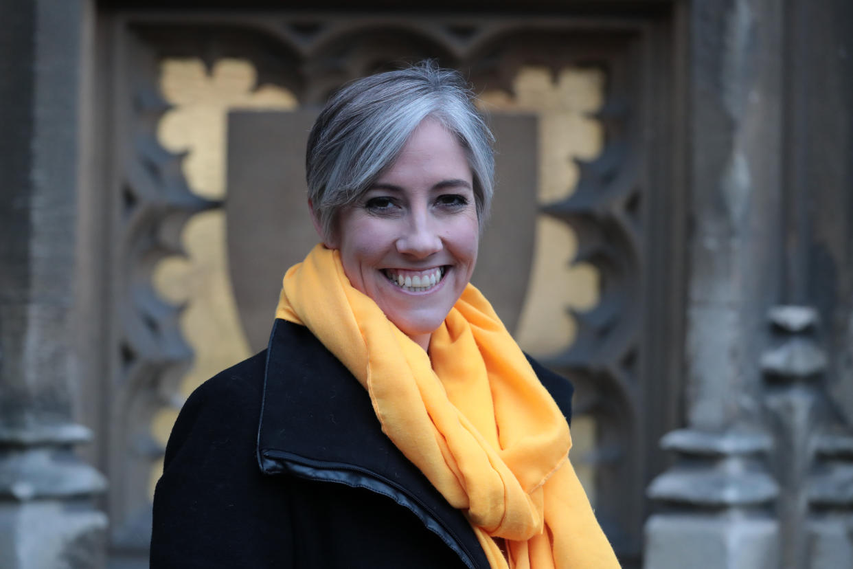 Liberal Democrat MP Daisy Cooper at the Houses of Parliament in Westminster, London. (Photo by Aaron Chown/PA Images via Getty Images)