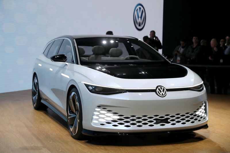 FILE PHOTO: A Volkswagen I.D. Space Vizzion concept is displayed at the LA Auto Show in Los Angeles, California, U.S