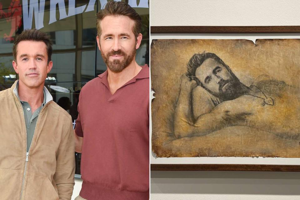 <p>Getty;Courtesy of Maximum Effort</p> Ryan Reynolds and Rob McElhenney alongside this year