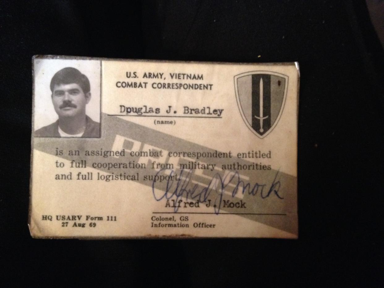 Doug Bradley's official identification card from his time in Vietnam during the way.