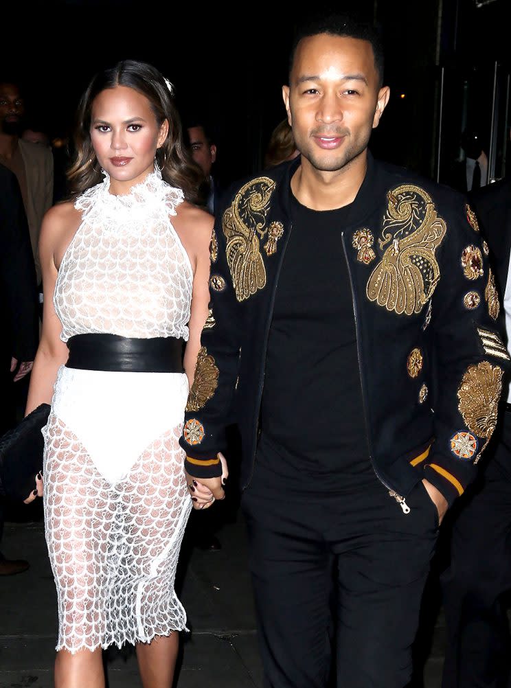 Chrissy Teigen and John Legend are a united front. (Photo: AKM-GSI)