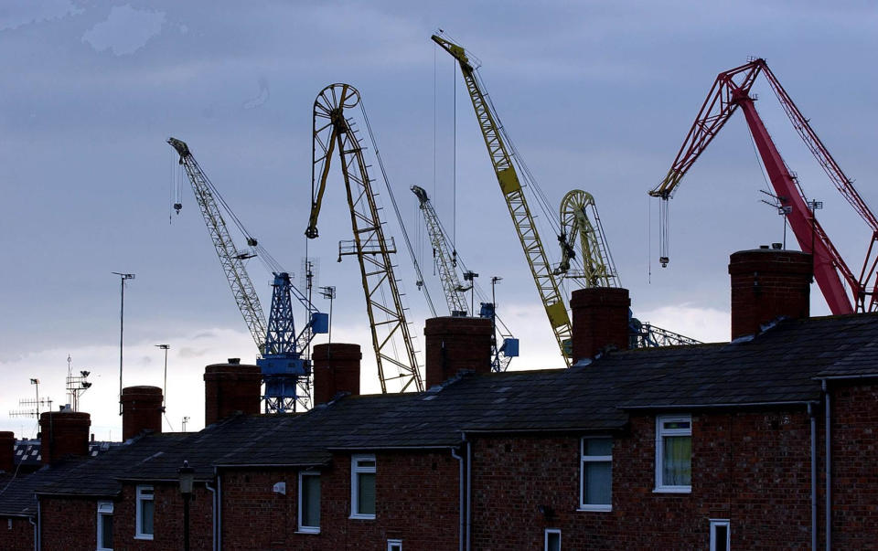 The skyline over the River Tyne in  Newcastle, after the announcement that Liverpool had beaten Newcastle to the title of European Capital of Culture leaving the city disappointed as it tries to move away from its old industrial image. 