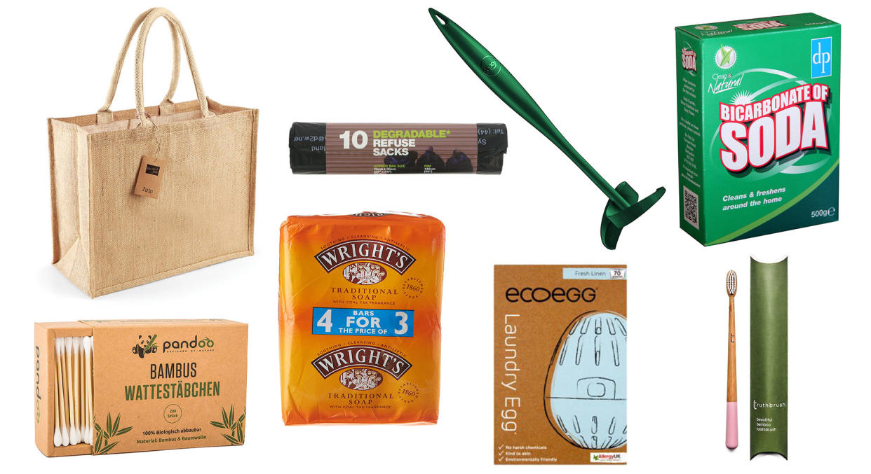 Reduce your carbon footprint with these eco-friendly household products [Photo: Getty Images]