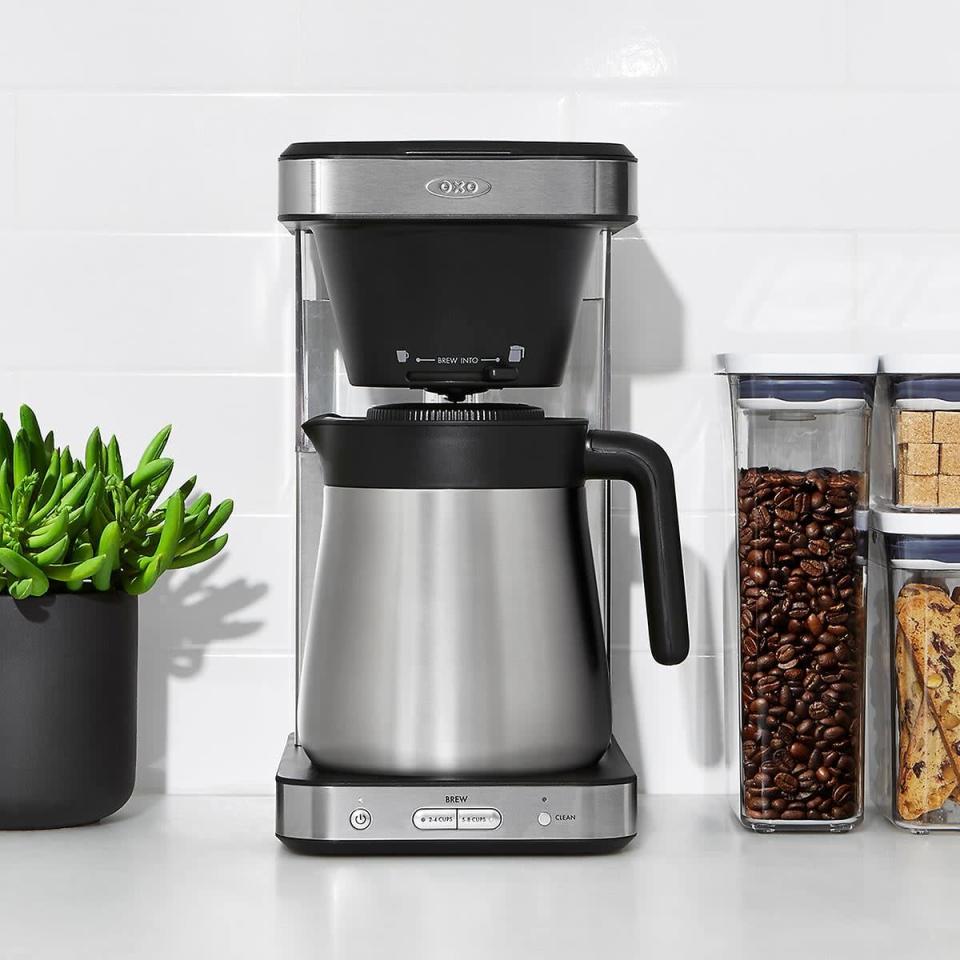 <p>The <span>OXO Brew Coffee Maker</span> ($140, originally $178) is a sleek, eight-cup coffee maker that can brew a single cup or the whole carafe. The insulated carafe will keep coffee hot for a longer time. It's such a nice gift for the coffee lover in your life.</p>