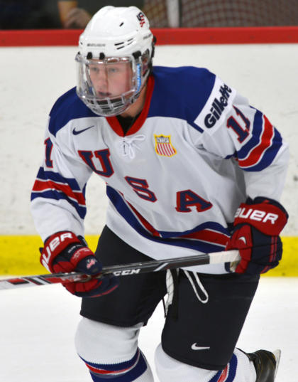 Eichel scored nine points in his first five games of college hockey. (Tom Sorensen/USA Hockey)