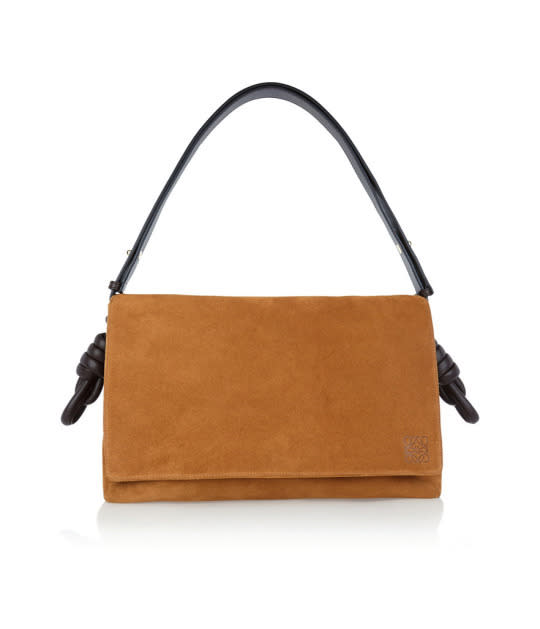 Loewe Flamenco Flap Leather and Suede Shoulder Bag, $1,950, net-a-porter.com
