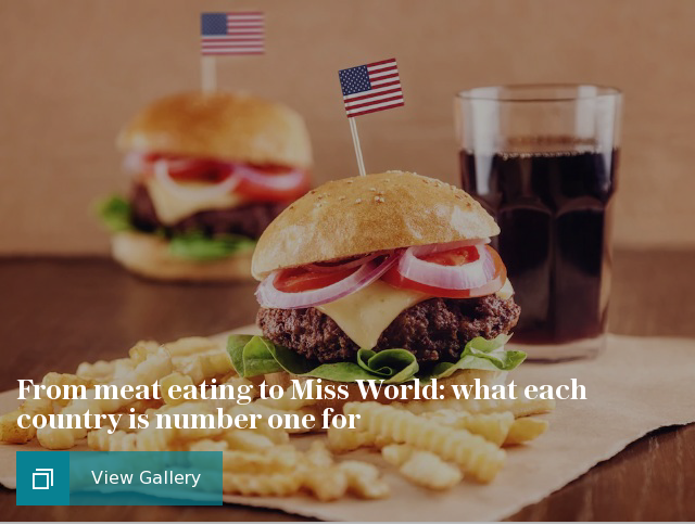 From meat eating to Miss World: what each country is number one for