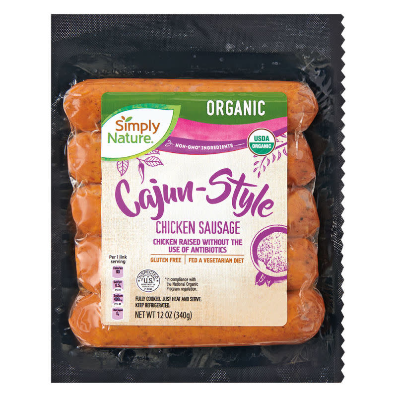 Simply Nature Cajun-Style Chicken Sausage<p>Aldi</p>