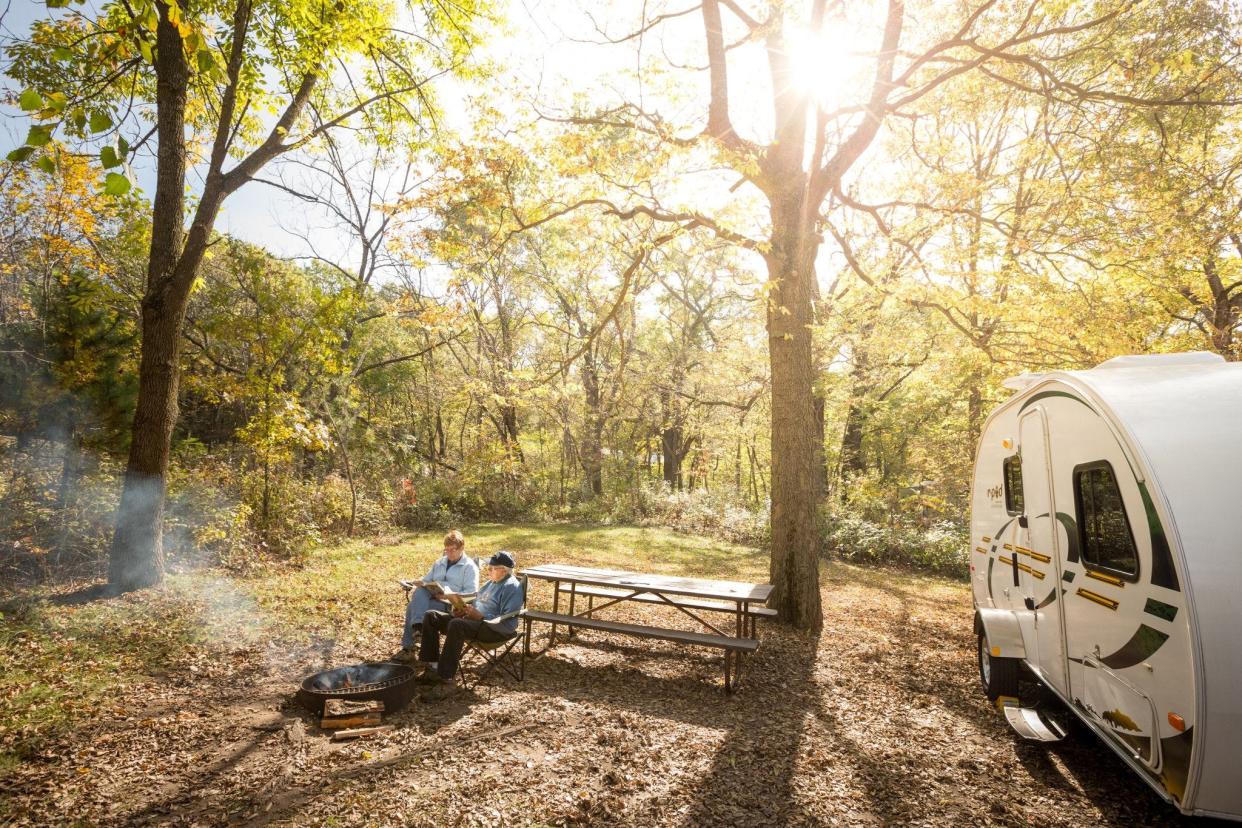 Perrot State Park has more than 100 sites for camping at the junction of the Trempeleau and Mississippi rivers.