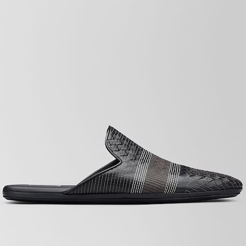 Nero Intrecciato Fianda slippers, £520, bottegaveneta.com