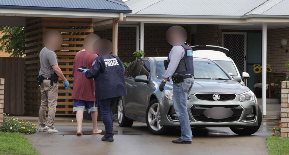 Investigators searched locations in Grafton, Dubbo, Perth and Townsville. Image: Australian Federal Police