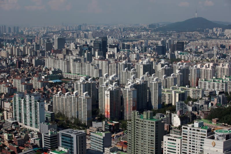 FILE PHOTO: Part of Gangnam area is seen in Seoul