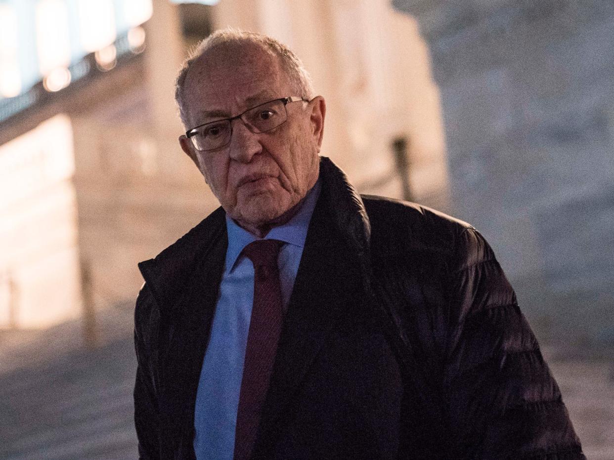 Alan Dershowitz outside Capitol