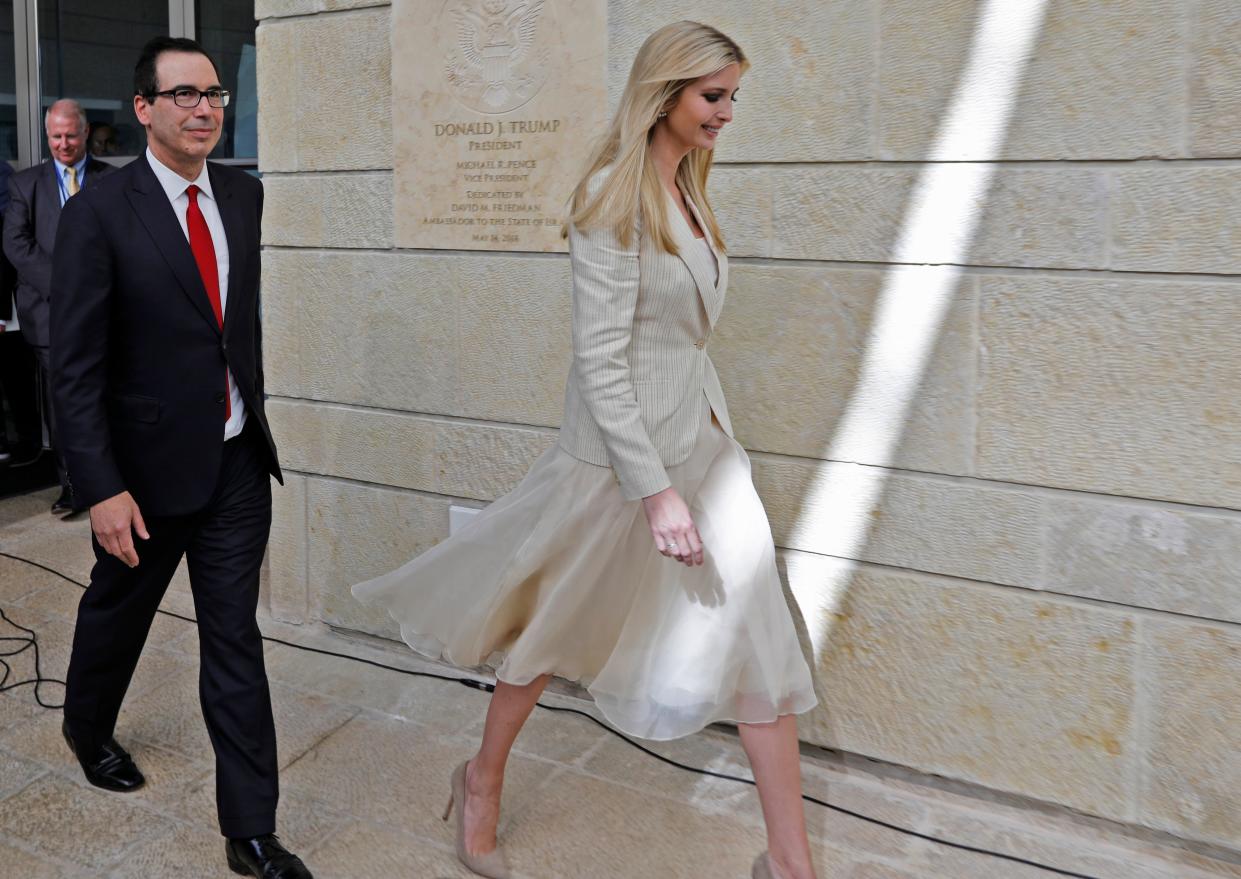 Ivanka Trump, who is in Israel to mark the opening of the U.S. embassy in Jerusalem, received a blessing from a controversial rabbi. (Photo: Getty Images)