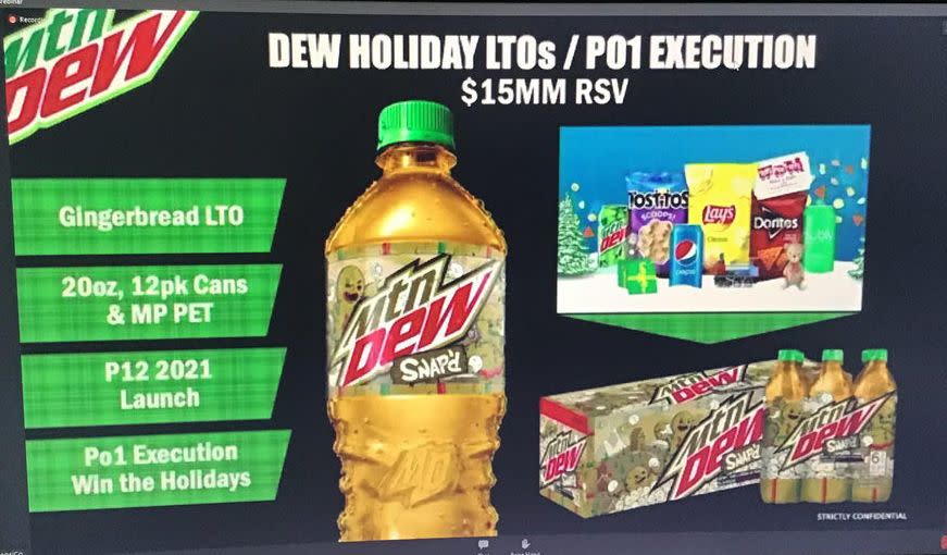 Mountain Dew Soda Gingerbread Snap'd Bottle (20 oz)