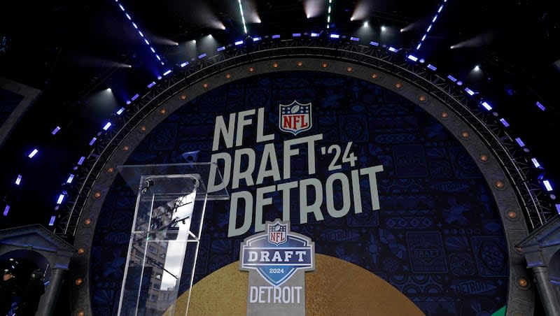 A general view of the NFL draft stage on Wednesday, April 24, 2024, in Detroit.