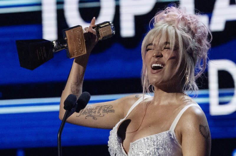 Karol G, seen here at the Latin Billboard Music Awards on October 5, won the Latin Grammys for Album of the Year, Best Urban Music Album and Best Urban Fusion/Performance in Spain Thursday night. File Photo by Gary I Rothstein/UPI