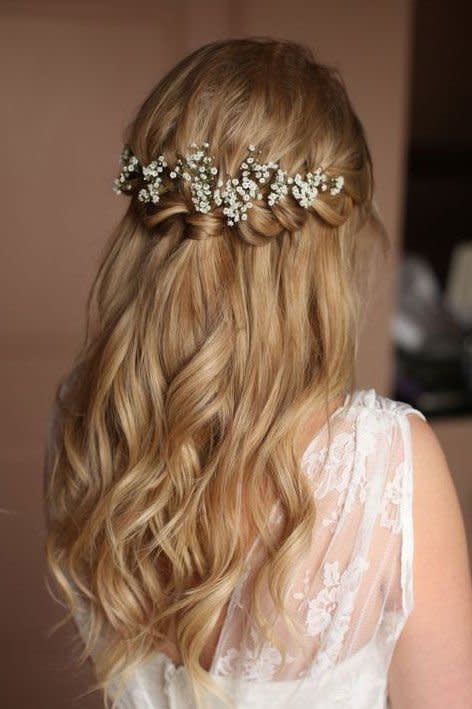 Waterfall Braid Half Up