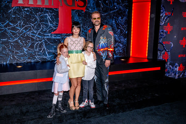 BROOKLYN, NEW YORK – MAY 14: Lily Allen and David Harbour attend Netflix’s “Stranger Things” season 4 premiere at Netflix Brooklyn on May 14, 2022 in Brooklyn, New York. (Photo by Roy Rochlin/Getty Images)