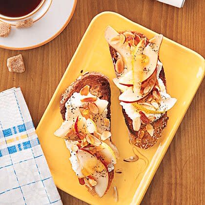 Ricotta, Pear and Almond Toast