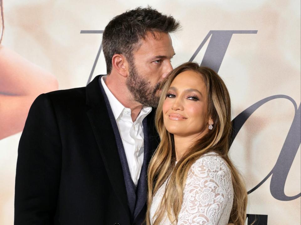 Jennifer Lopez and Ben Affleck in February 2022 (Getty Images)