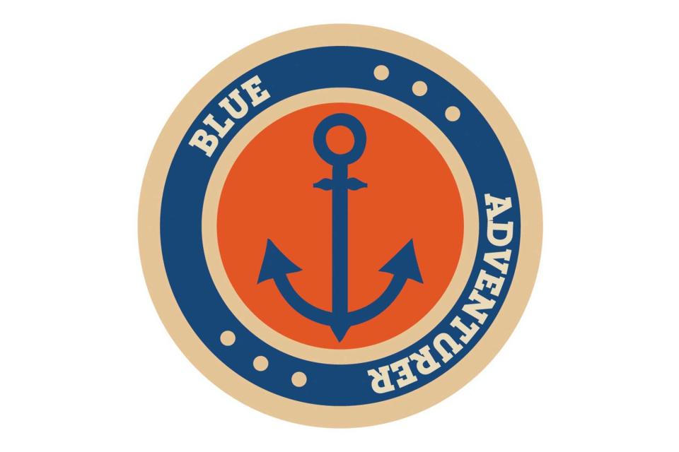 Illustration of a "Blue Explorer" badge